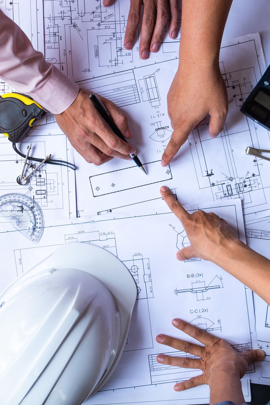Ingenieure bei der Projektplanung